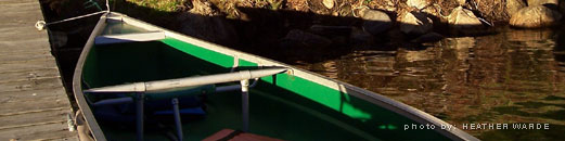 Canoes at the dock