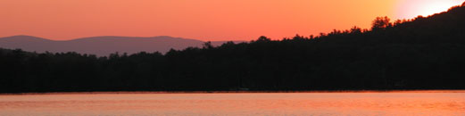 Sunset over Lake Christopher